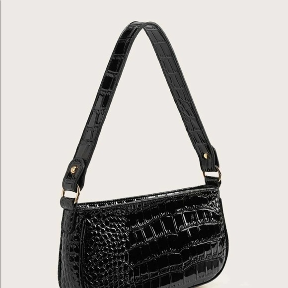 New Croc Embossed Baguette Bag - Picture 4 of 4